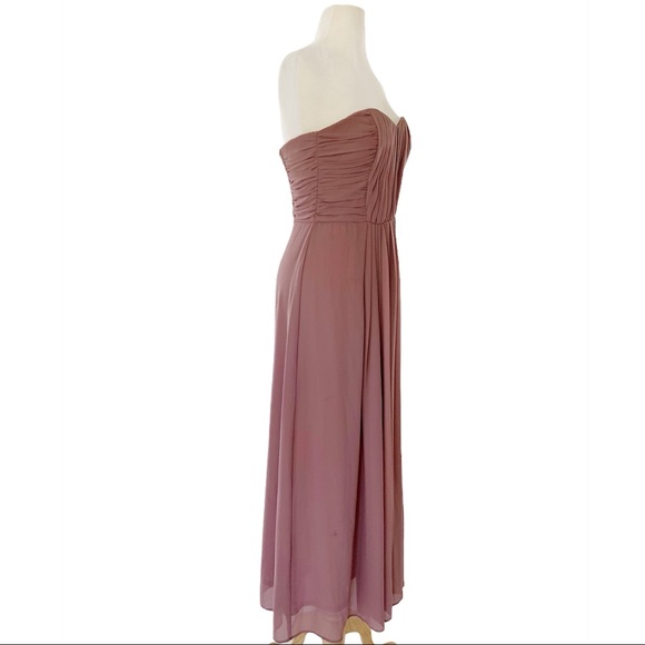 H&M mauve dusty pink  sweetheart long gown size 8 - Picture 6 of 7